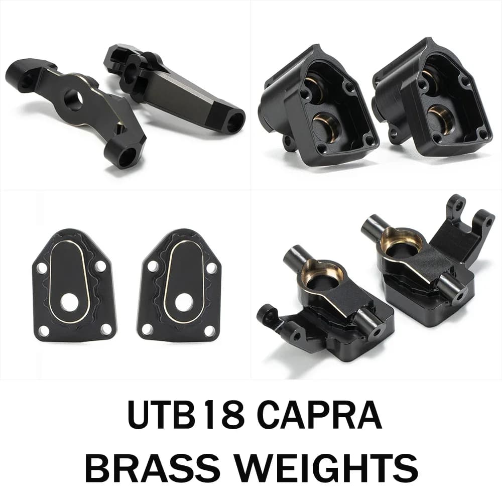 UTB18 brass snout Caster Blocks axis housing weight cover plates for RC Crawler 1/18 Capra optional parts