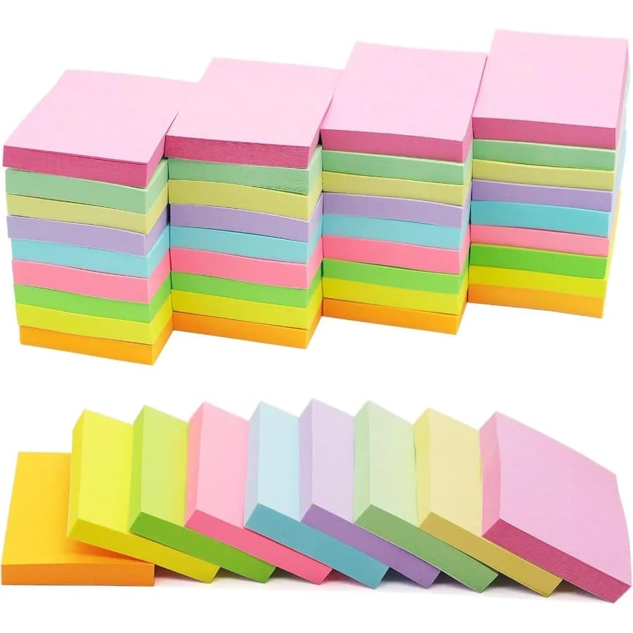 36 Pack Sticky Notes 1.5x2 in Post 2160 Sheets Post Small Self Sticky Notes Pad in 9 Pastel Colors for Organization Planning Re
