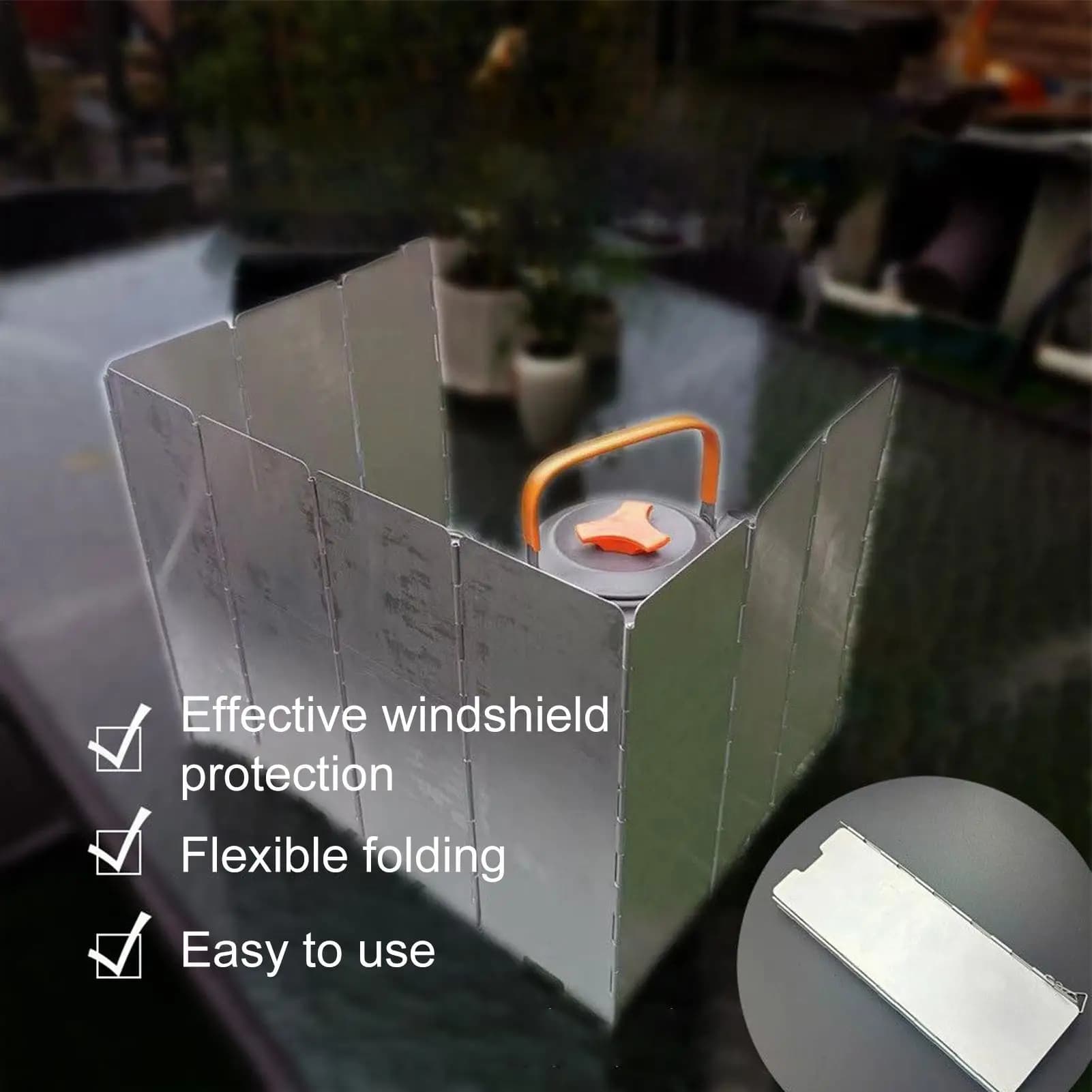 Windshield for stove Picnic burner Wind block Portable stove for camping on the beach Hiking Mountaineering Survival Picnic