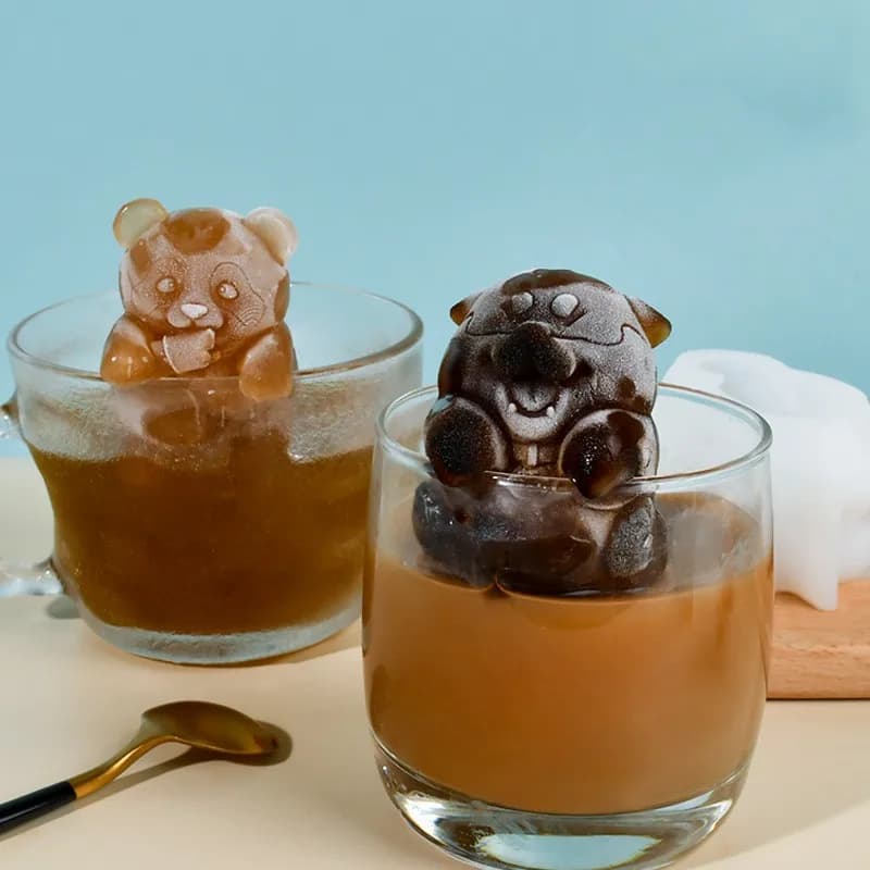 Bamboos Panda stampo per ghiaccio in Silicone Peach Cat Hugs stampo per cubetti di ghiaccio stampo per bastoncini di formaggio ghiaccioli stampo per gelatiera strumento per gelato domestico
