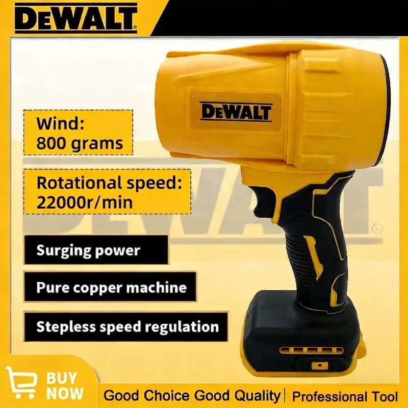 Wireless Dewalt Portable Fan, Turbo, No Brushes, Rechargeable Hair dryer, Dust Removal Tool, Dewalt 18V Battery Compatible