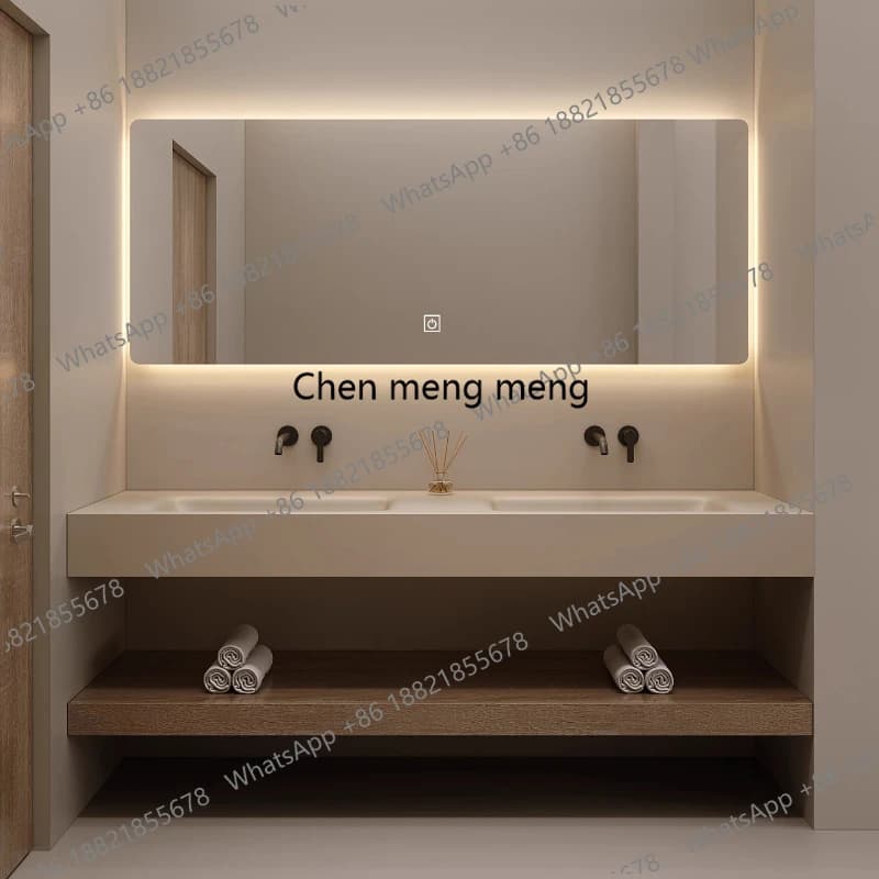 Mobiletto da Bagno con Cassetti per Cosmetici, Profumi e Carta Igienica, con Specchio e Lavabo - Arredamento Trendy