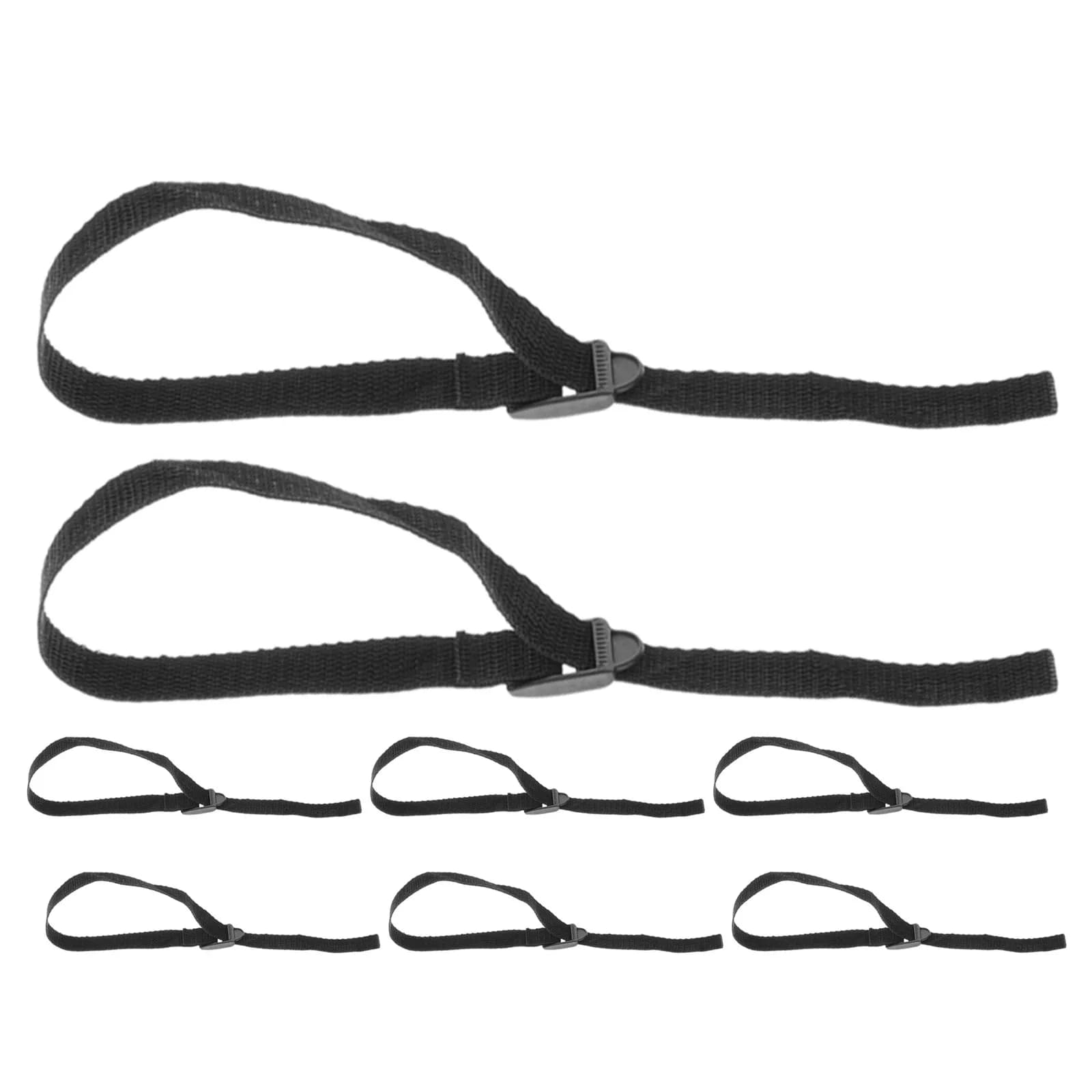 8Pcs Ski Pole Strap Adjustable Black Wrist Lanyard Anti Loss Universal Grip Leash Outdoor Trekking Walking Stick Strap
