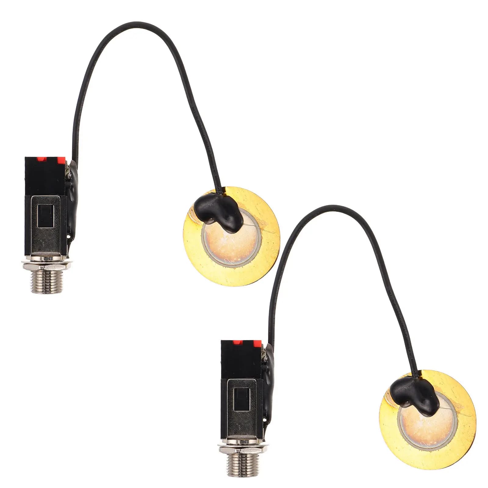 2Pcs Universal Acoustic Instrument Piezo Pickup Transducer with Enhanced Sound Clarity for Kalimba Guitar Ukulele Violin