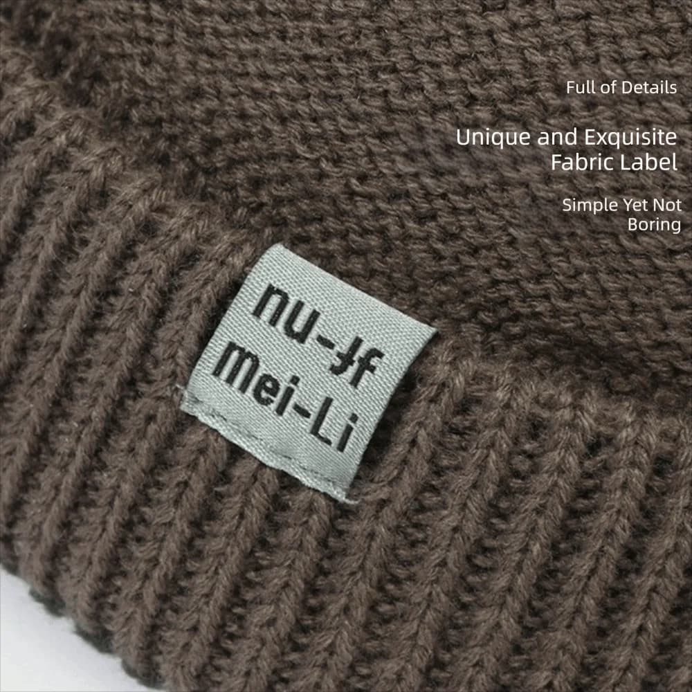 Fashion Wool Knit Knitted Beanie Solid Color Round Top Brimless Cap Coldproof Fisherman Skullcap Autumn Winter