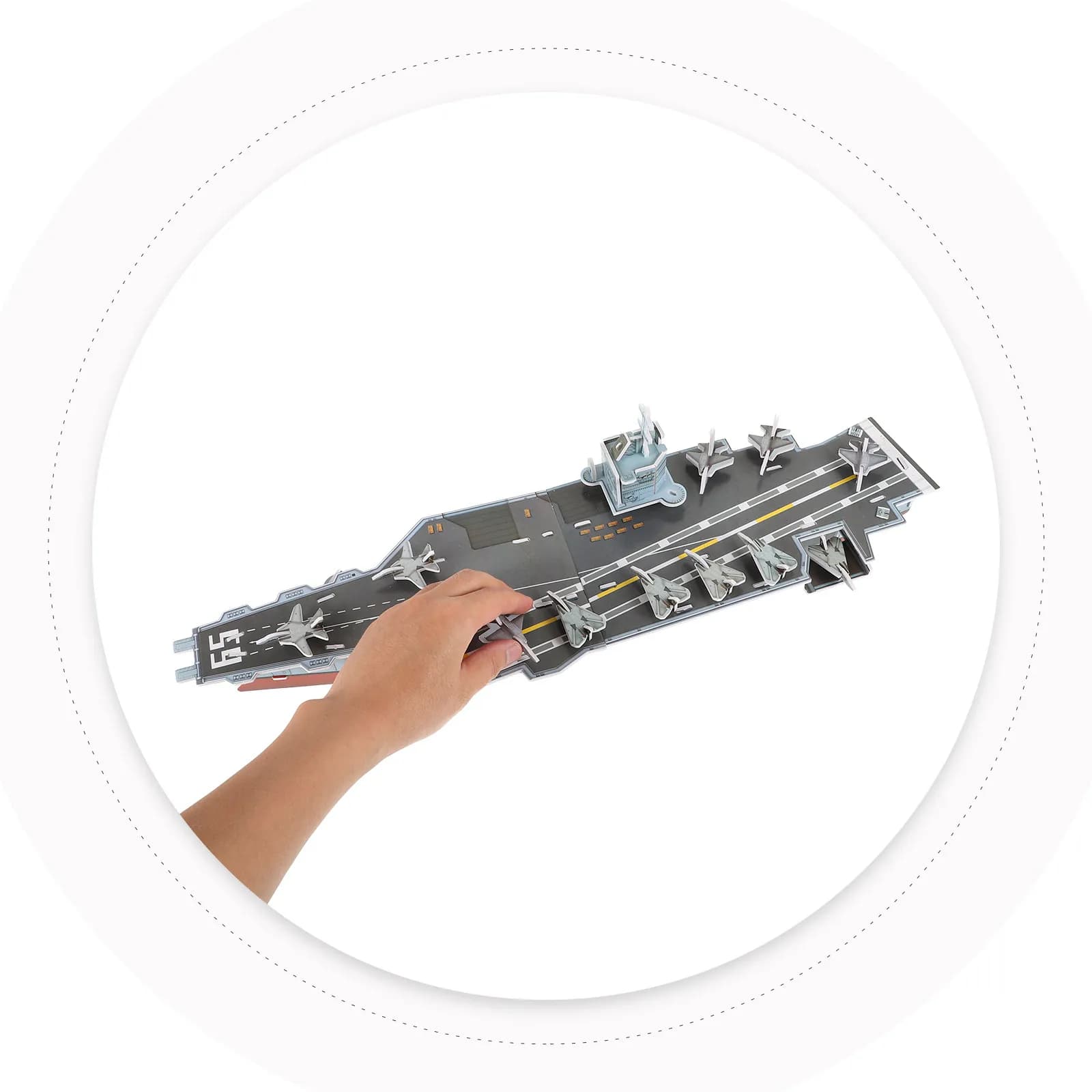 Aircraft Carrier 3D Puzzle DIY Assemble Creative Educational Brain Teaser Activity for Adults Kids Ship Planes