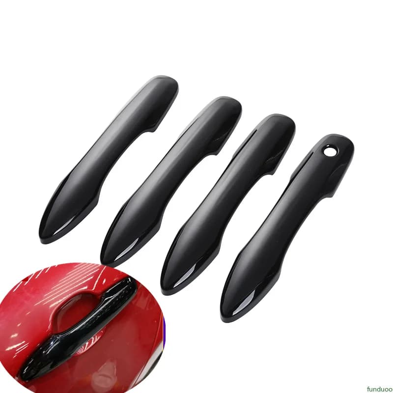 Funduoo Per Toyota Prius 50 XW50 2016-2021 Nero Lucido Cromato Maniglia Della Porta Auto Copertura Ciotola Trim Adesivo Accessori Per Lo Styling
