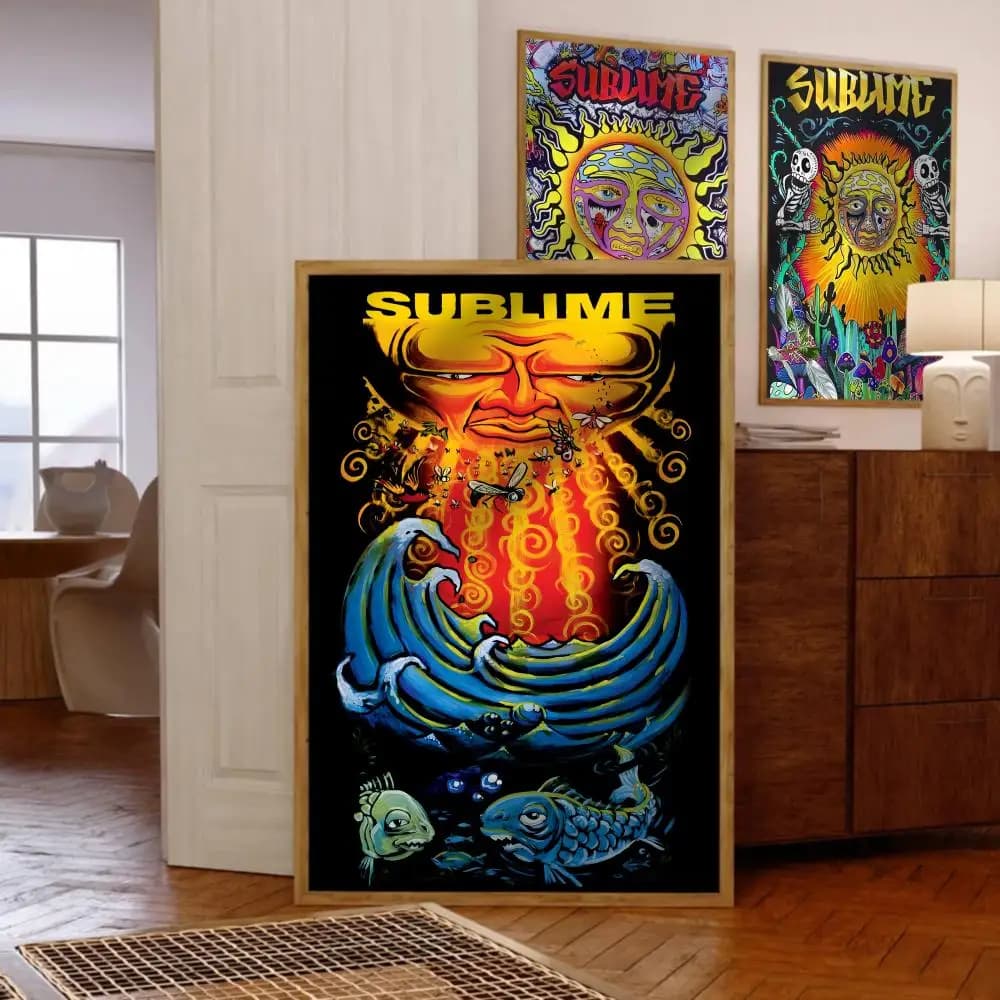 Poster classico della band S-Sublime, copertina dell'album musicale, per la decorazione della stanza, stampa su tela, decorazione da parete, immagine regalo