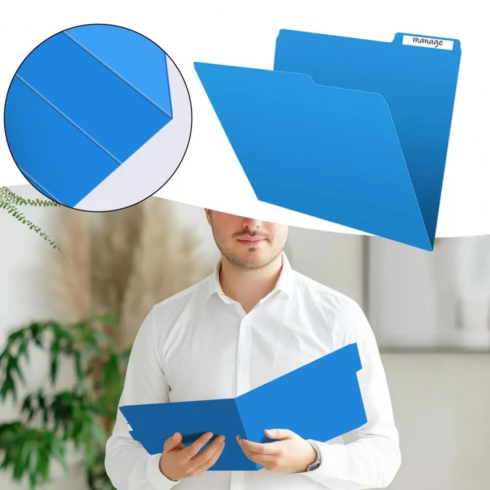 Set di Cartelle in Carta Manila per Organizzazione Casa e Ufficio, 50 Pezzi Formato Standard Letter per Facile Organizzazione