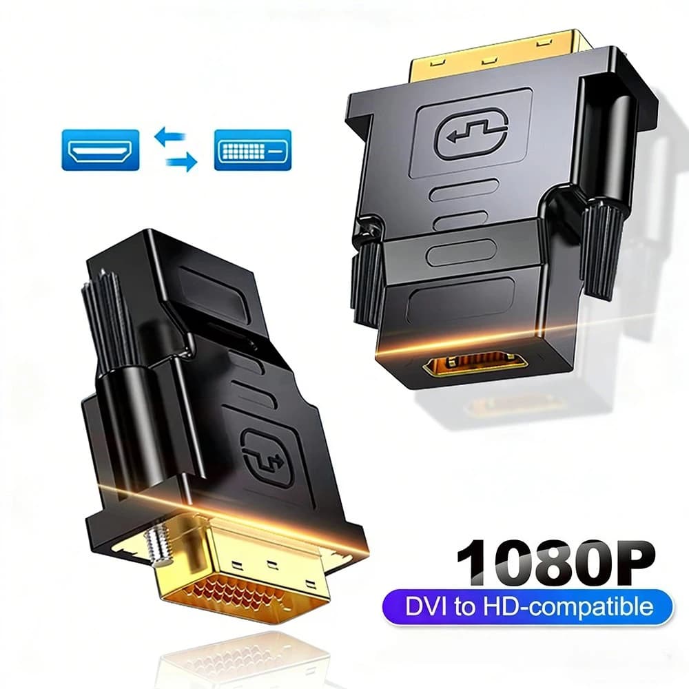 Cavo adattatore DVI a HDMI compatibile 1080P, connettore DVI maschio a femmina, convertitore bidirezionale per PS3, proiettore, laptop, TV Box