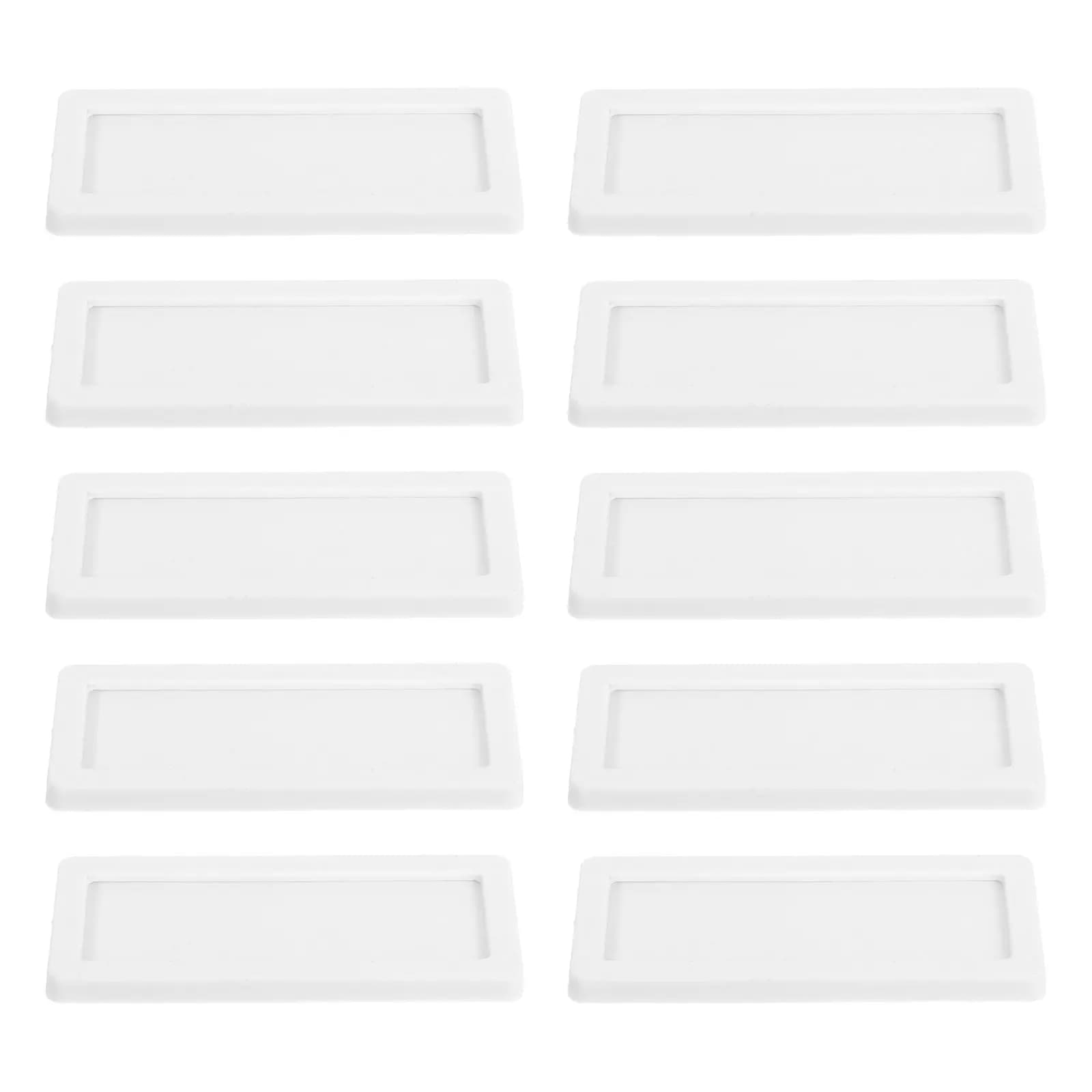 10 pezzi di portaetichette magnetici per documenti d'ufficio, magneti bianchi riutilizzabili per badge con nome adesivo, organizer per scaffali e contenitori
