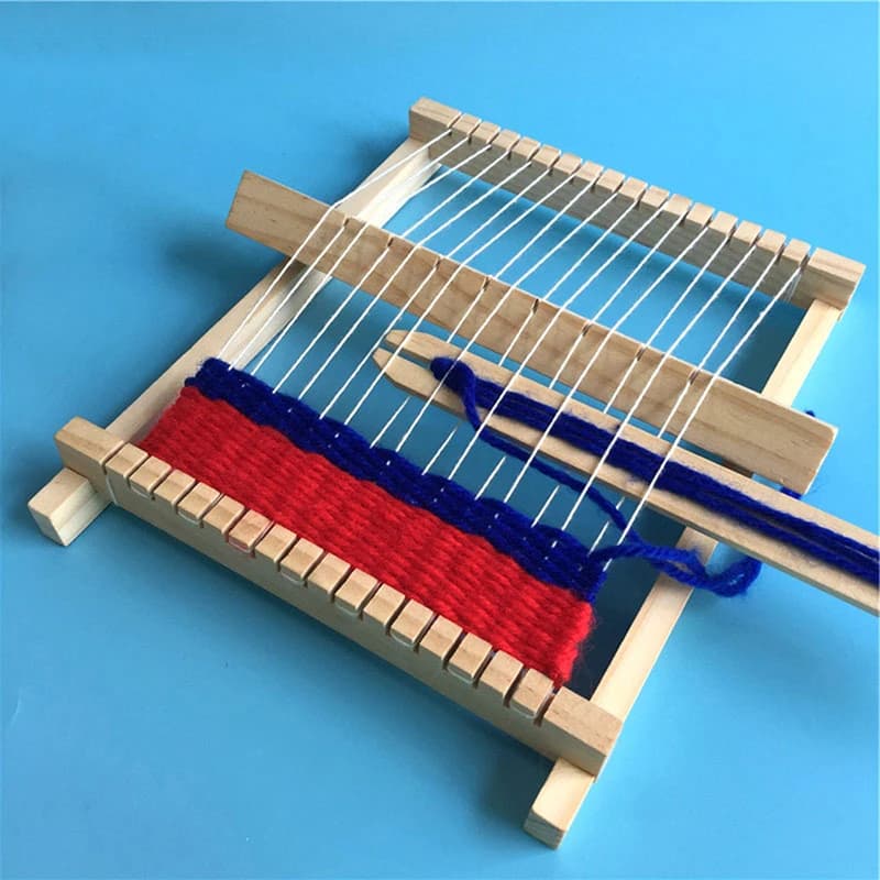 DIY Traditional Wooden Weaving Loom Craft Yarn Hand Knitting Machine Kids Educational Toy Gifts Hot Sale