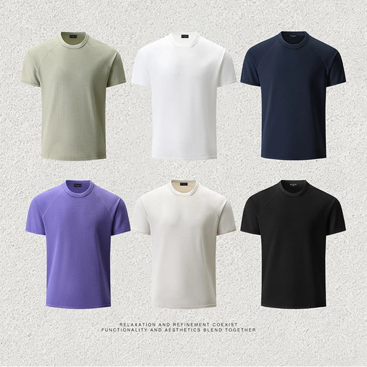 Men's Summer round Neck Casual Short Sleeve T-shirt Breathable Moisture Wicking Standard Fit Comfortable Polyester Fiber