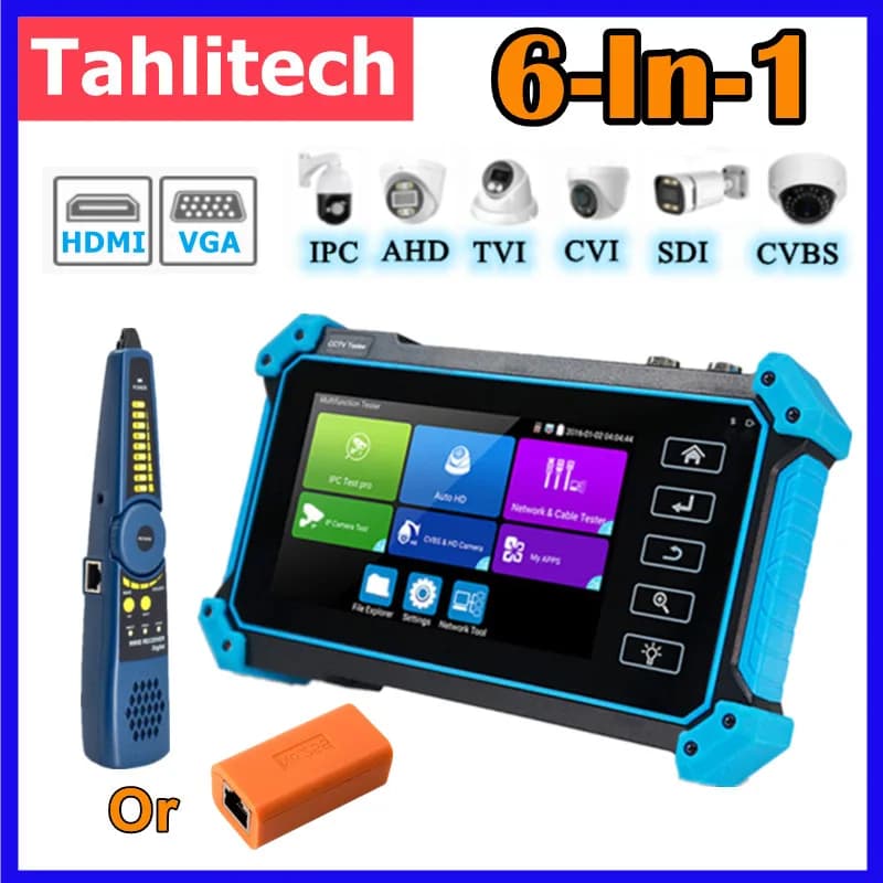 Cctv Tester IPC-5200 Plus Full 8MP IP CVI TVI AHD SDI Analog 6 In 1 Hd Tester-monitor Vga e 4k HDMI Input Cable Tracer Power In