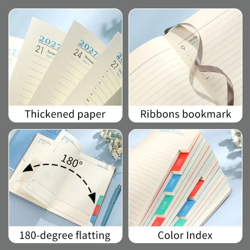 New Portable 2027 Planner 365 Days Agenda Book Efficiency Schedule Notebook For School Office Work