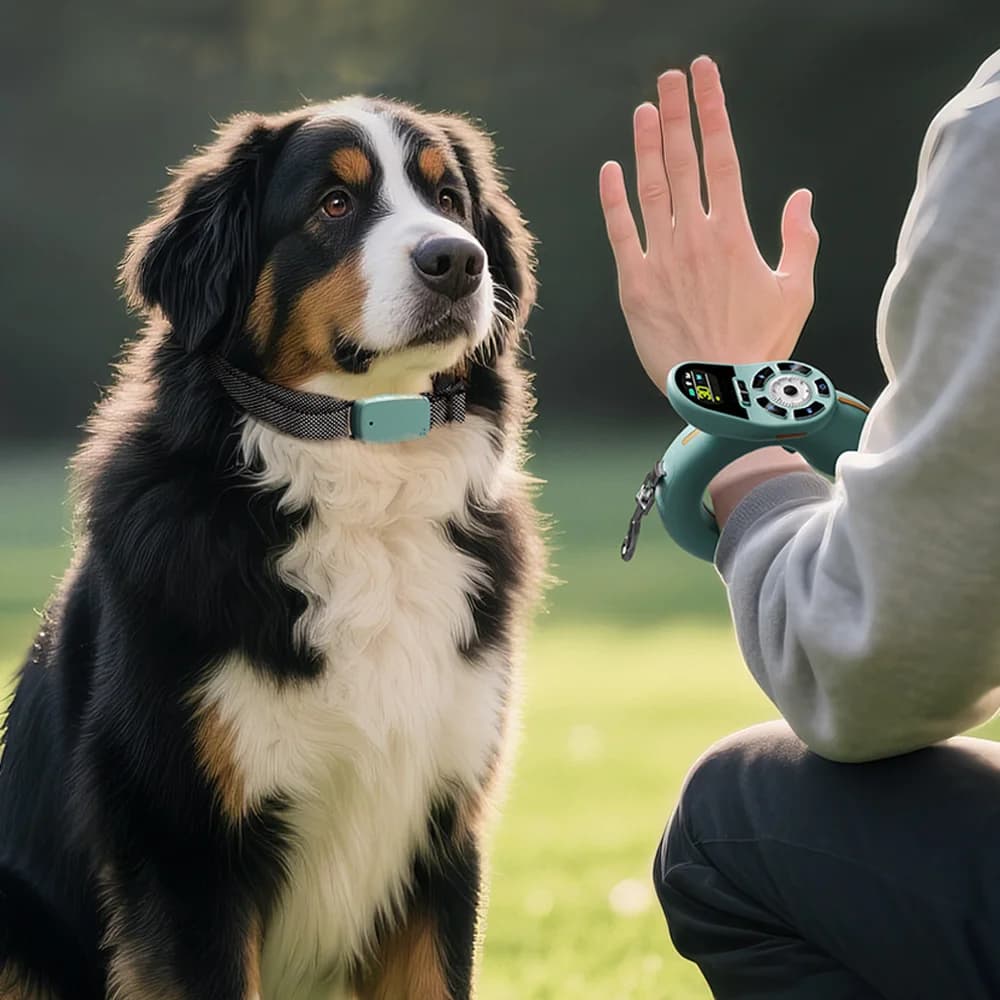 Set di collare e guinzaglio per addestramento del cane con guinzaglio OEM/ODM per cani Attrezzatura per addestramento del cane integrata automatica e manuale