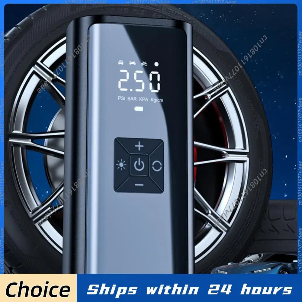 150PSI Electric Tire Pump with LED Light Portable Car Inflator Pump LCD Display Bicycle Air Compressor for Car Tires