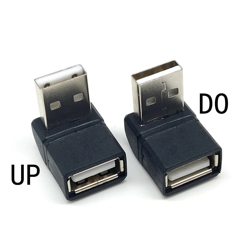Adattatore USB 2.0 3.0 90 ° Spina accoppiatore maschio-femmina ad angolo sinistro e ad angolo retto