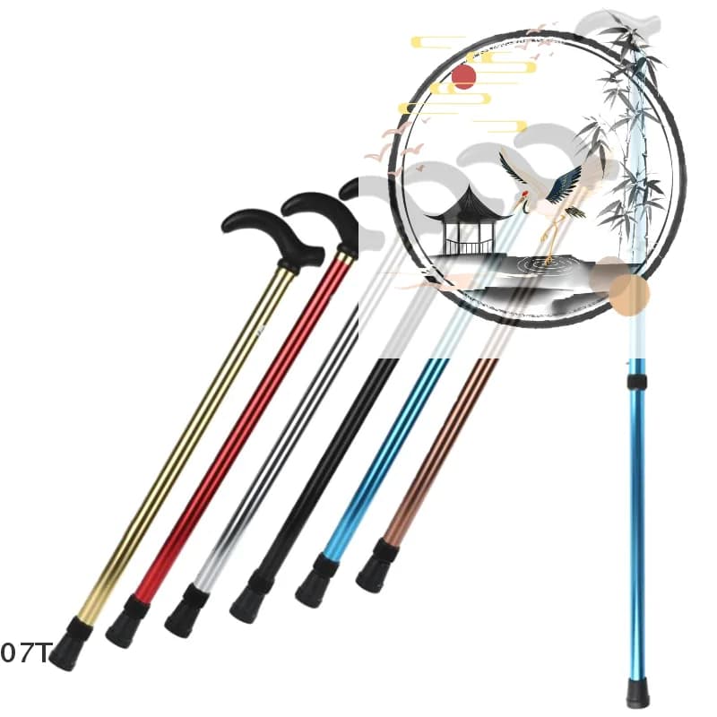 Adjustable walking stick Stable non-slip strip with 2 sections Trekking barrel for old man