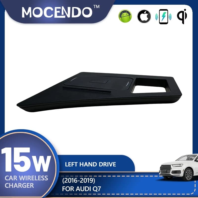 Caricabatterie wireless per Audi Q7 2016-2019 caricabatterie wireless per auto adatto per xiaomi, accessori per auto per telefono iPhone