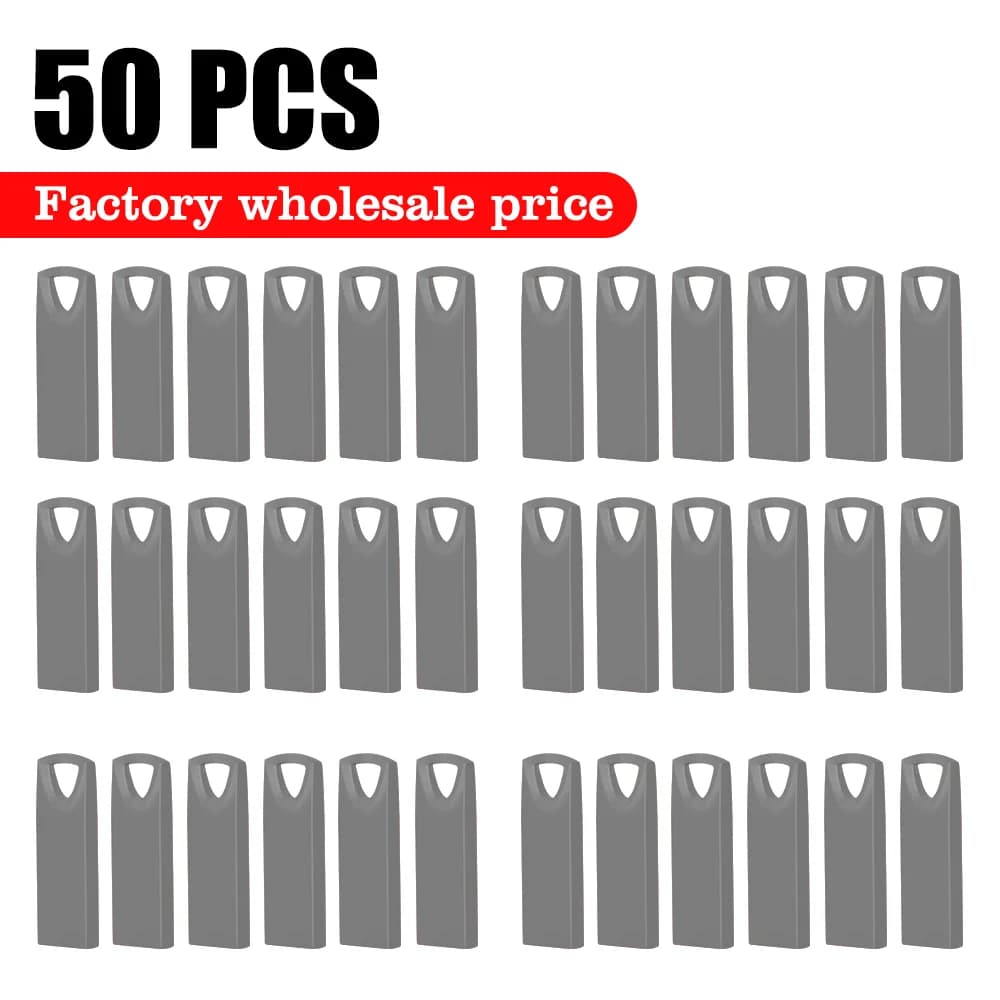 Chiavetta USB ad alta velocità personalizzata da 50 pezzi Pen Drive 4 GB 8 GB 16 GB 32 GB 64 GB 2. 0 memoria stick memoria Flash Drive Pendrive
