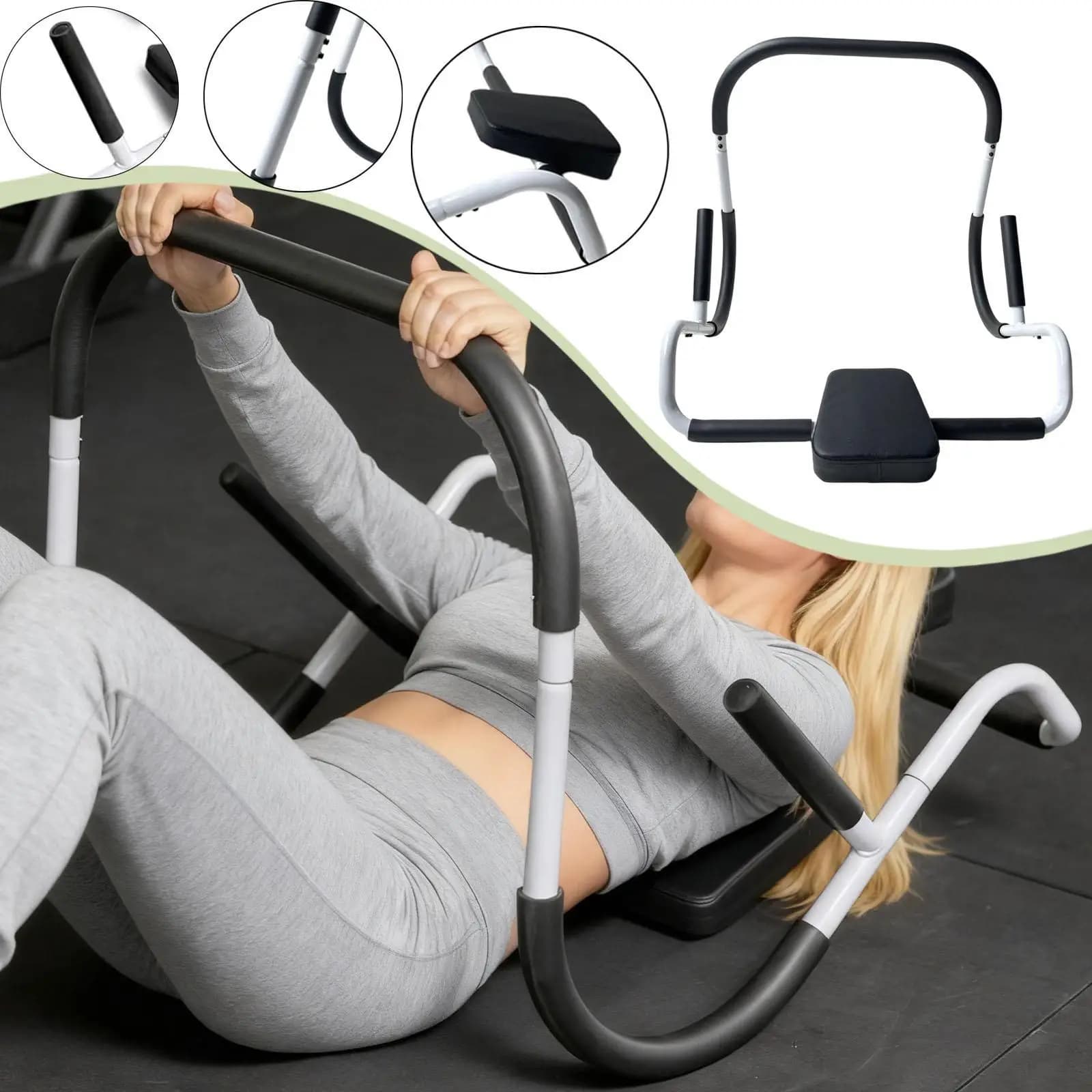 Ab Crunch Abdominal Exercise Core Strength Training Ab Cruncher Crunch Ab Roller Training Equipment for Gym Home Office Man Woman