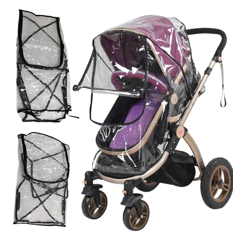 Trasparente passeggino impermeabile copertura Trolley ombrello copertura antipioggia per auto passeggino parabrezza accessori per passeggini