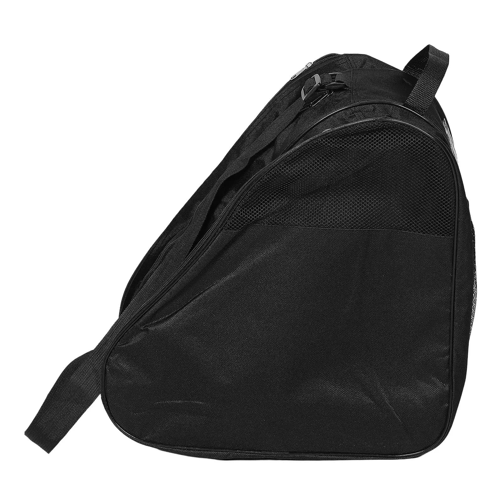 Borsa per Pattini a Rotelle in Rete Nera, Elegante e Leggera, Organizzatore a 3 Strati, Ergonomica e Confortevole per Pattini da Ghiaccio e Pattini in Linea
