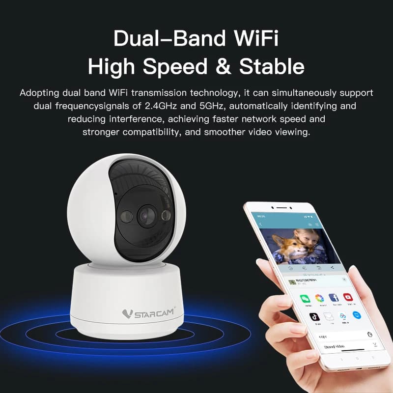 Telecamera IP Dome PTZ Wireless 5MP 1944P a Colori con Rilevamento Umanoide AI per Sicurezza Domestica e Monitoraggio Bambini