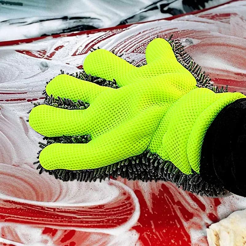 1 pz guanti per lavaggio auto in microfibra ultra-lusso strumento per la pulizia dell'auto uso domestico spazzola per pulizia multifunzione guanti per lavaggio dettagli