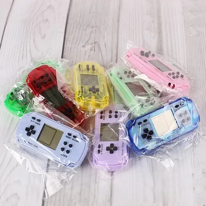 Mini tasca portatile Macchina da gioco classica Portachiavi Anello Retro Nostalgico Video Console di gioco portatile Built-in 26 giochi di mattoni Giocattolo