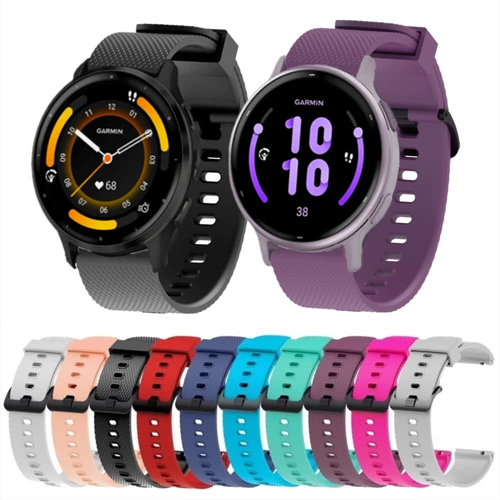 Cinturino da polso in silicone da 20 mm per Garmin Vivoactive 5 3 165 cinturini per orologi intelligenti per accessori per bracciale sportivo Garmin Vivomove Trend