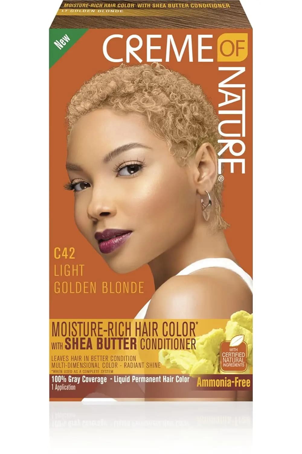 Kit per Colorazione Permanente dei Capelli ad Alta Idratazione, Biondo Dorato Chiaro, 1 Applicazione