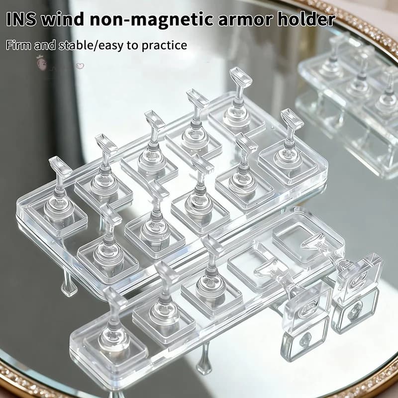 [TW] Griglia 1/5/10 Supporto per unghie non magnetico Supporto per campioni per unghie per punte di smalto per unghie Organizzazione riutilizzabile in studio per salone