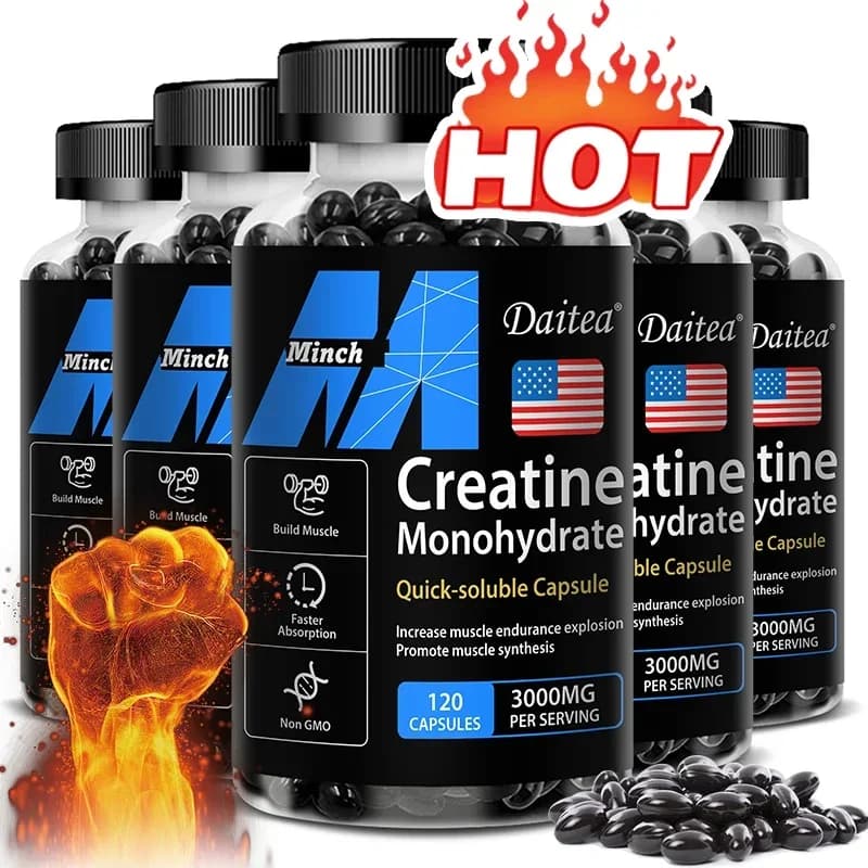 Creatine monohydrate - 3,000 mg per serving, pre-workout Creatine to help build muscles, improve energy and performance