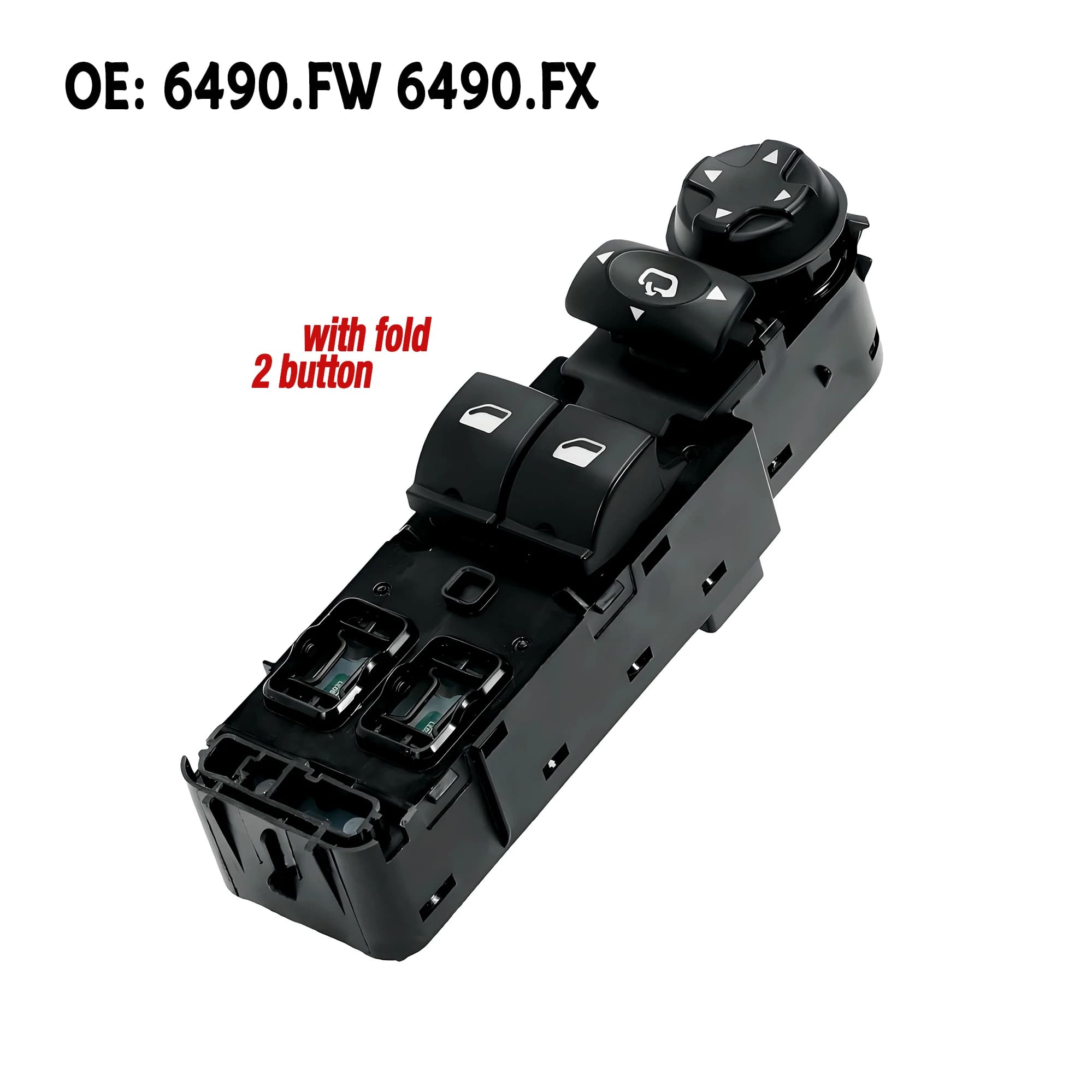 2 porte 6490FW 6490FX per Peugeot RCZ 2010 2011 2012 2013 2014 2015, pulsante interruttore di controllo alzacristallo elettrico principale