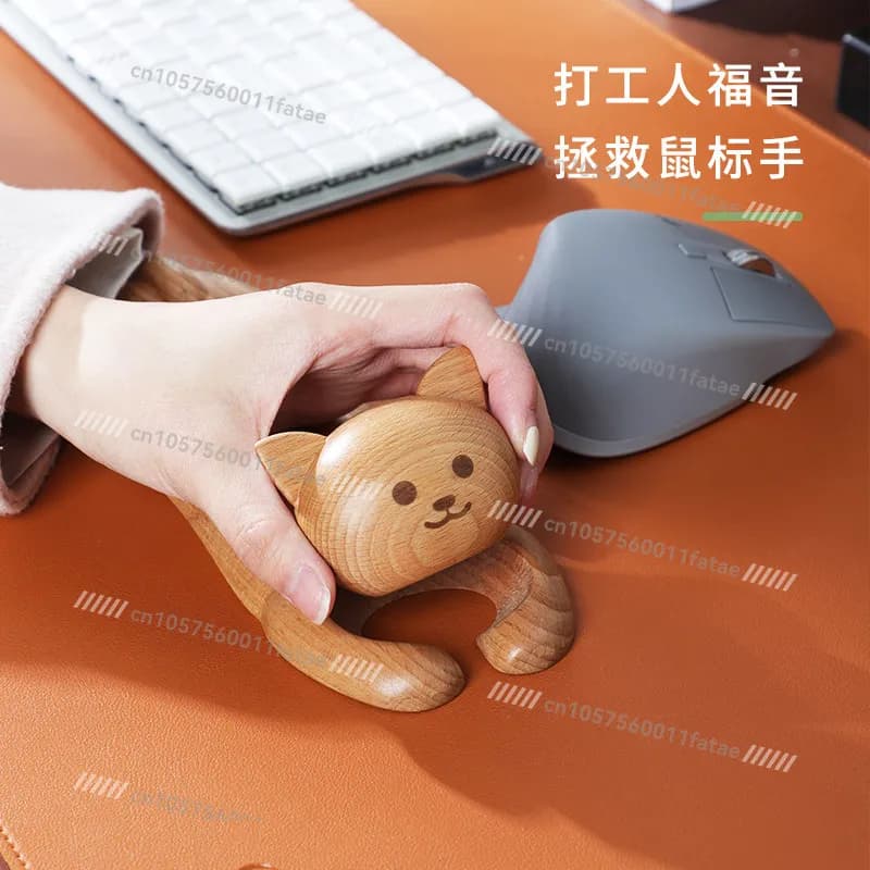 Tappetino per mouse con supporto per il polso anti-tenosinovite, ufficio con simpatici cartoni animati di gatti