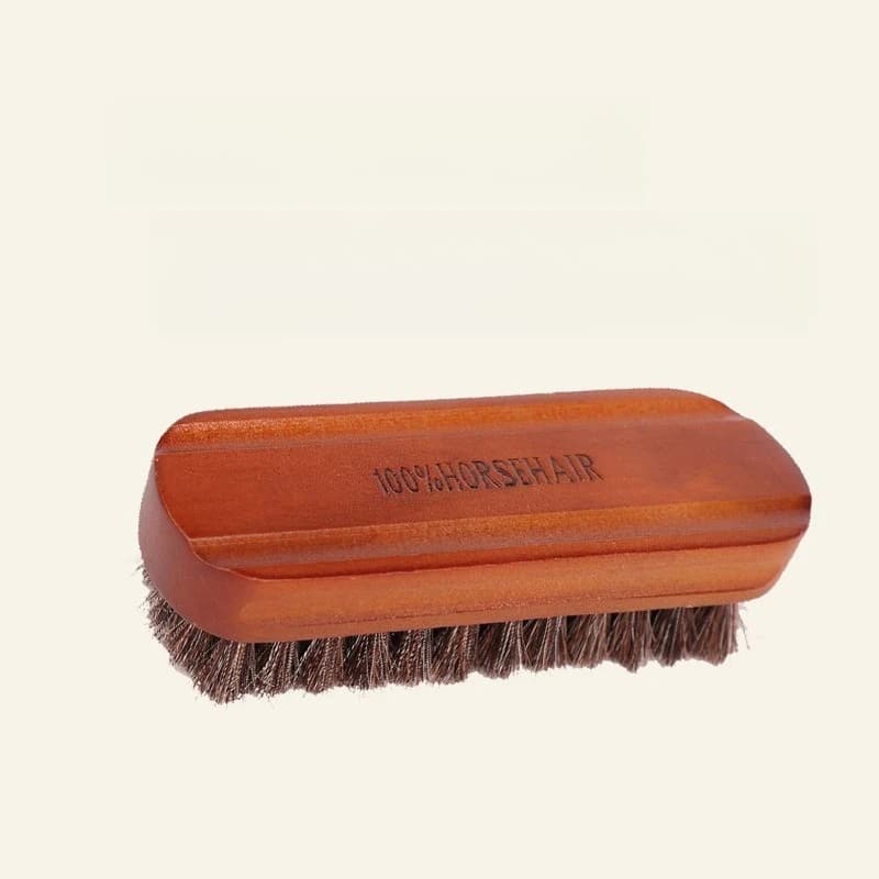 Set di Spazzole Premium in Crine di Cavallo per Lucidatura, Pulizia e Spolveratura, con Setole Morbide, Essenziale
