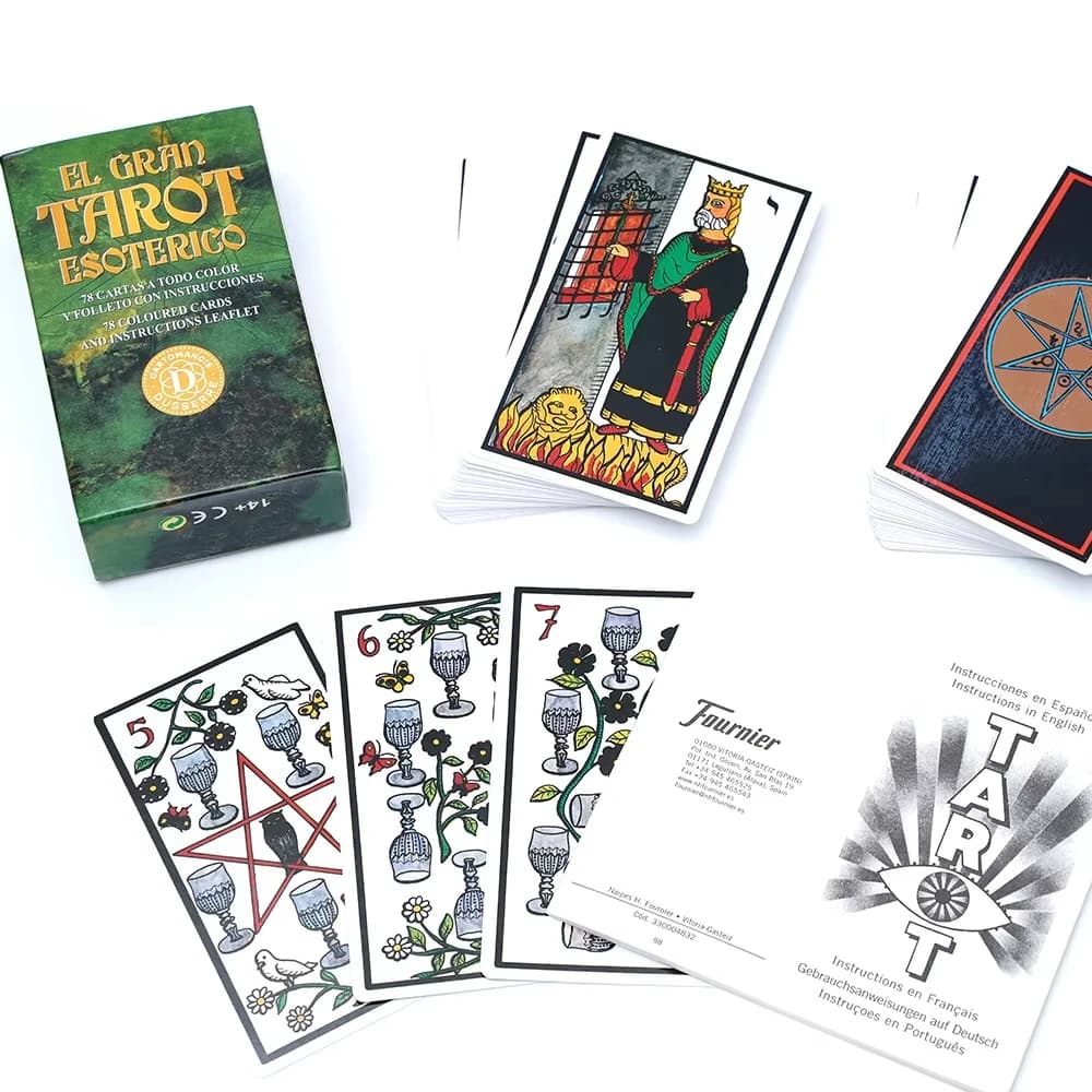 Traditional Retro Oracle Card Deck for Beginners, Spanish Version Portable Card Game for Family & Friends Gatherings, Gift