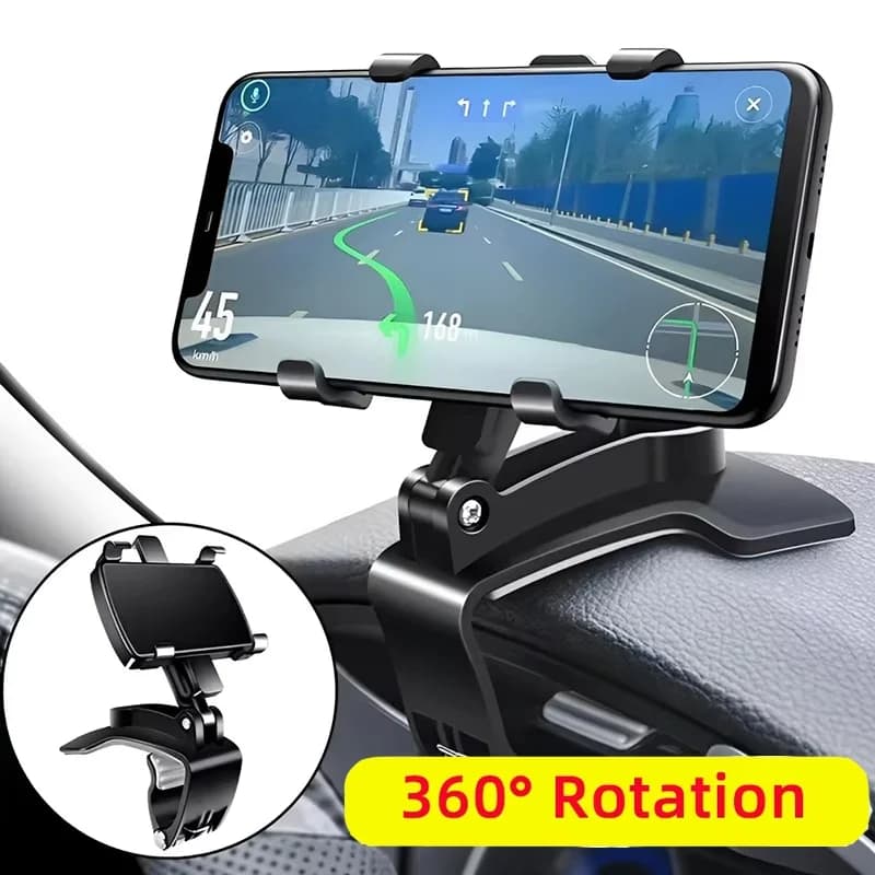 Supporto universale per telefono cellulare per auto multifunzione da 360 gradi Supporto per GPS Supporto per smartphone in auto per iPhone Samsung Xiaomi