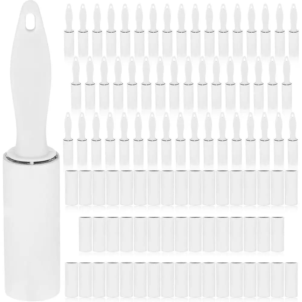 Confezione da 50 Mini Rulli Levapelucchi, 3000 Fogli, Formato da Viaggio, Piccolo Rimuovi Pelucchi Portatile per Divani, Mobili, Vestiti, Rimozione Peli 5.
