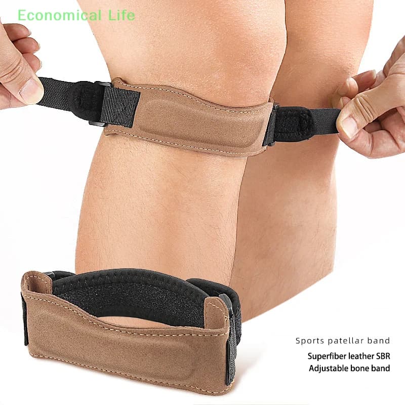 Ginocchio tendine rotuleo Supporto per ginocchio Strape Brace Manicotto per ginocchiera a compressione regolabile per assorbimento degli urti per basket