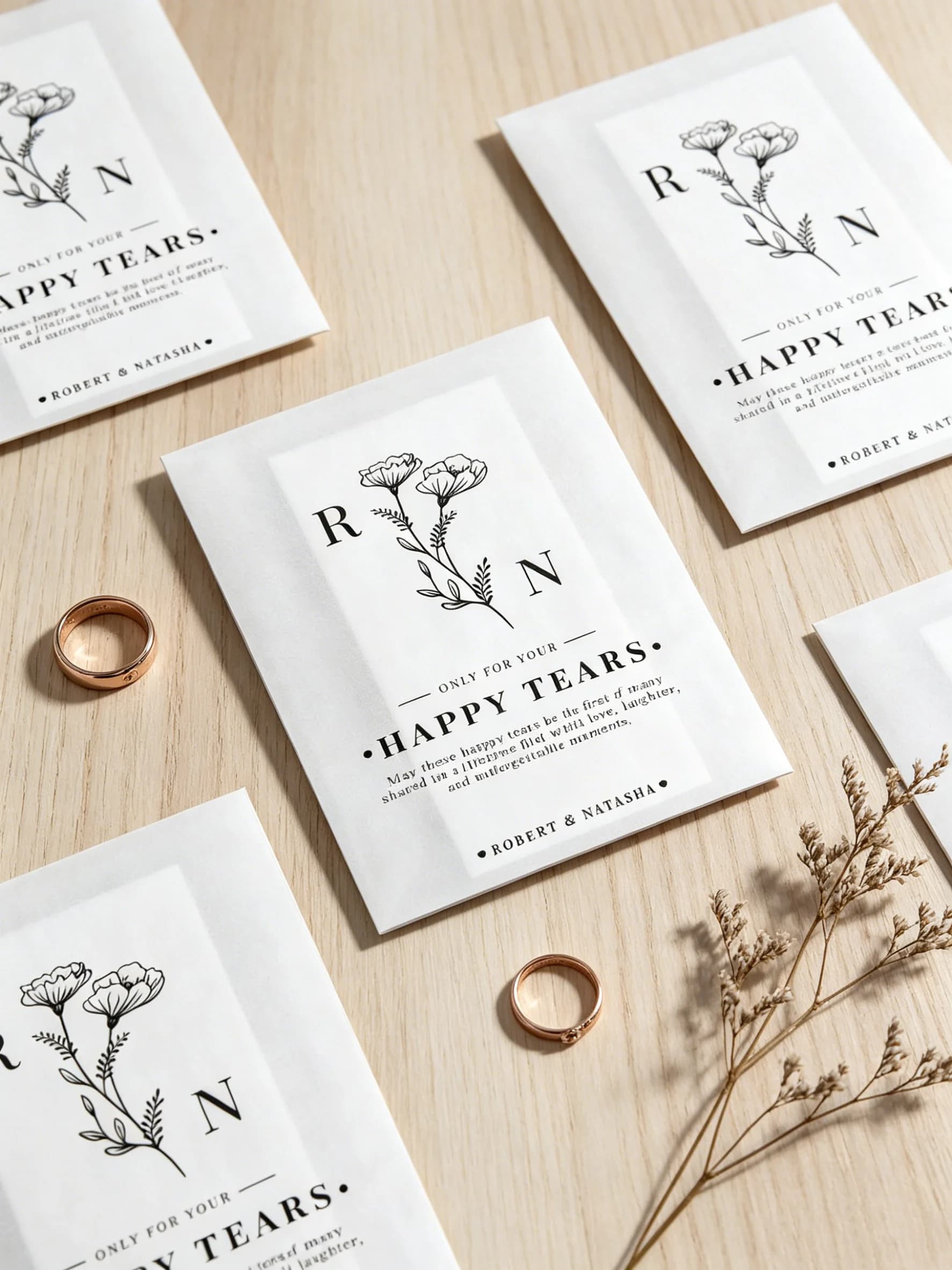 Confezioni Personalizzate di Coriandoli in Carta 'Happy Tears' per Matrimonio, Pacchetti Regalo per Tavoli degli Ospiti, Bomboniere per Feste Nuziali