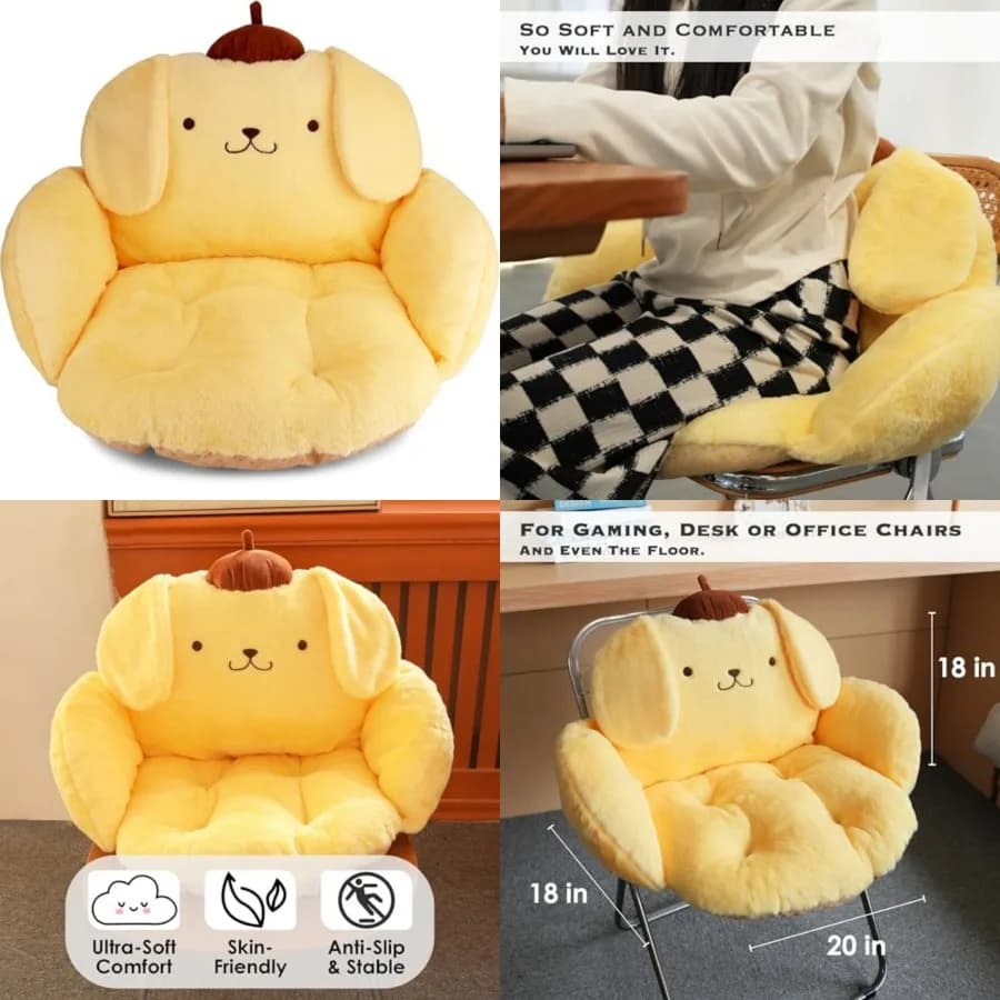 Cuscino Juju Kawaii - Decorazione per la stanza Kawaii - Cuscini per sedie da ufficio - Cuscini per sedie da ufficio - Cuscino per sedile auto - Gaming R