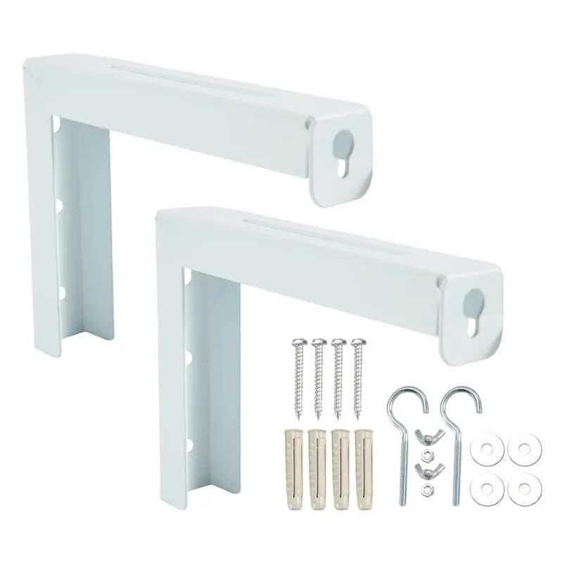 Stylish-2Pcs Projector Curtain Hanger Projector Screen L-Bracket Adjustable Extension Mount Stand Mounting Hanger Holder
