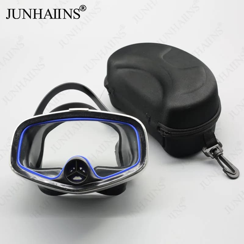 Sub glasses with professional silicone valve with large frame for adults, masks for men's and men's snorkeling in light and eye-catching tempered glass