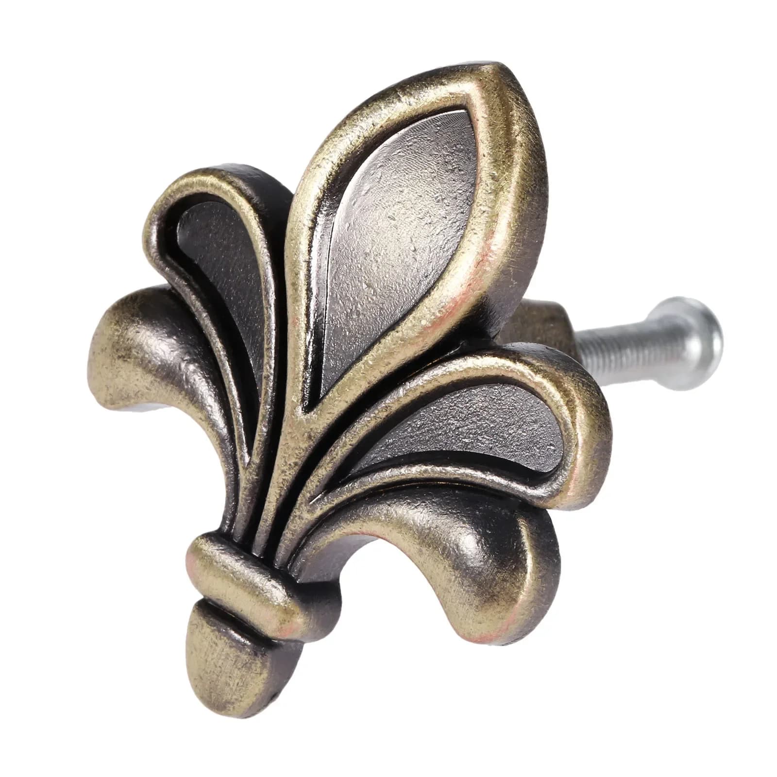 1Pc Bronzo Antico Iris Fiore Singolo Foro Cassetto Pomoli Per Mobili Maniglia Della Porta Armadio Da Cucina Armadio Cabinet Handle Pull Knob