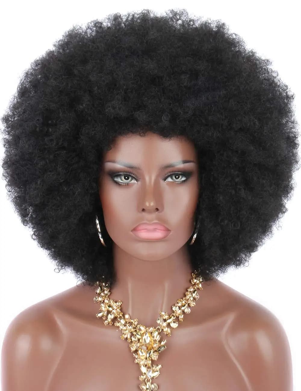 Parrucca africana corta e soffice, sintetica resistente al calore, unisex, anime di ruolo maschile e femminile, fantasia, divertente adatta per le feste