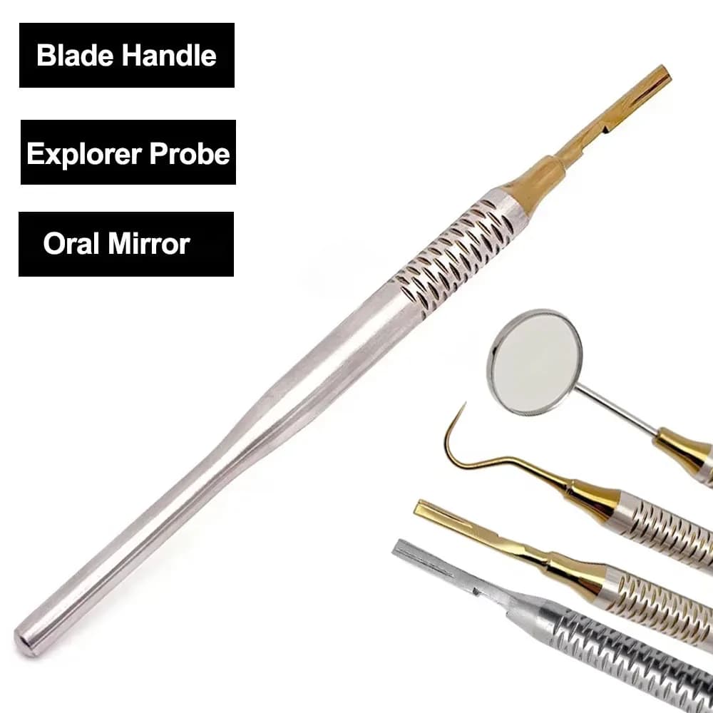 1Pc In Acciaio Inox Dentale Bocca Specchio Explorer Sonda Strumento di Igiene Orale Strumento di Pulizia Dei Denti Attrezzature Dentista