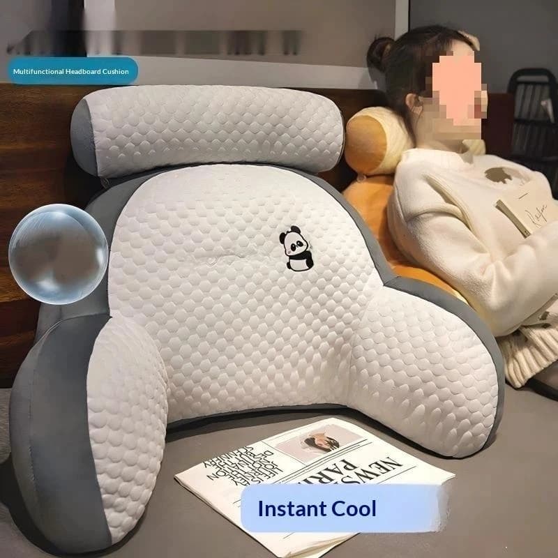 1pc Ergonomic Reading Pillow Adjustable Back Support Soft Lumbar Cushion Breathable Comfortable For Bed Sofa Chair Rest Use